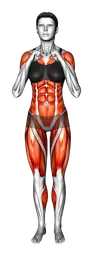Squat laterale con 4 pugni