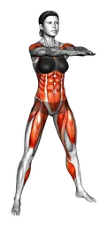 Calci ai glutei con oscillazione braccia