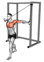 Chest fly basso alternato con elastico