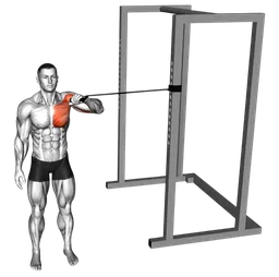 Chest press a un braccio incrociato con elastico