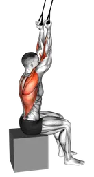 Lat pulldown a presa inversa con schienale fisso e elastico