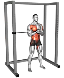 Pallof press orizzontale con elastico
