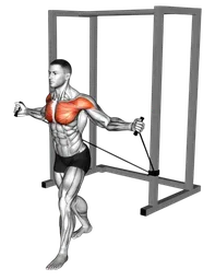 Chest fly su panca inclinata con elastico