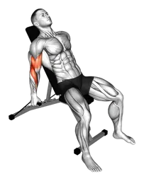 Hammer curl su panca inclinata con elastico
