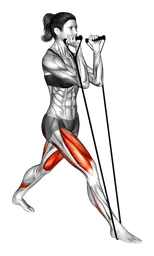 Split squat con elastico
