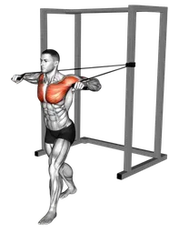 Chest press alternato in piedi con elastico