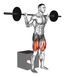 Box squat con bilanciere