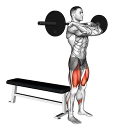 Front squat su panca con bilanciere