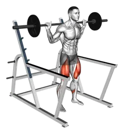 Squat bilanciere basso al rack