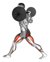 Split squat basso con bilanciere