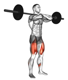 Front squat con bilanciere con pausa