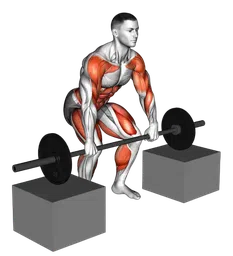 Power clean da blocchi con bilanciere
