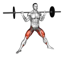 Split squat laterale con bilanciere (variante 2)
