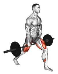 Split squat con bilanciere (variante 2)