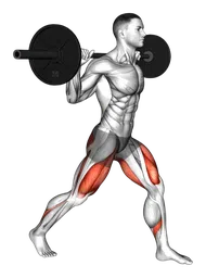 Split squat con bilanciere