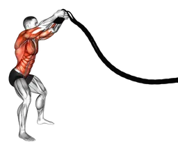 Power slam con battling ropes