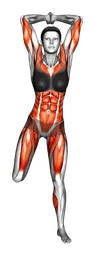 Calci ai glutei spingendo dietro la testa