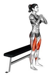 Squat alla panca a corpo libero