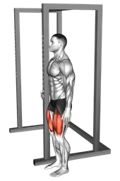Sissy squat in piedi a corpo libero