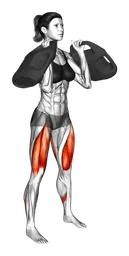 Front squat con bottiglia zavorrata