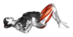 Glute bridge con bottiglia zavorrata