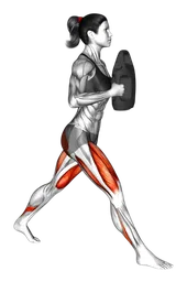Split squat con bottiglia zavorrata