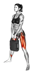 Sumo squat con bottiglia zavorrata