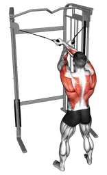 Pulldown laterale incrociato ai cavi