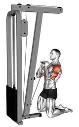 Shoulder press in ginocchio ai cavi