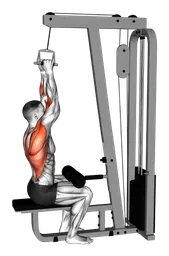 Lateral pulldown ai cavi con V-bar
