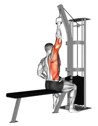 Lat pulldown a un braccio ai cavi