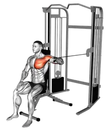 Chest press a un braccio da seduto ai cavi