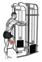 Leg curl in piedi ai cavi