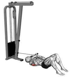 Pushdown tricipiti a terra ai cavi