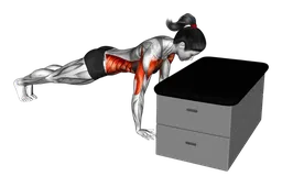 Mountain climber supportato su panca imbottita