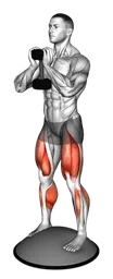 Goblet squat su bosu ball con manubri
