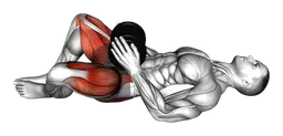 Frog hip thrust con manubri