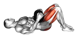 Glute bridge con manubri