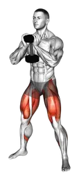 Sumo squat goblet con manubri