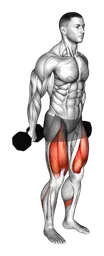Hack squat con manubri