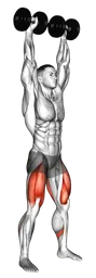 Overhead squat con manubri