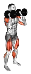 Push jerk con manubri