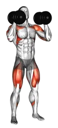 Push press con manubri