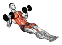 Military press con leg raise in out da seduto con manubri