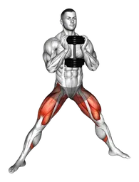 Side squat con manubri