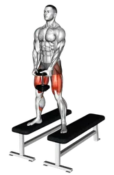 Sumo squat su panche con manubri