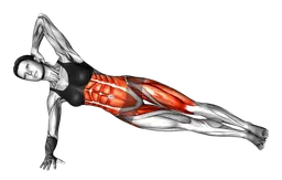 Crunch in plank laterale gomito-ginocchio (sinistro)