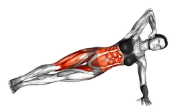 Crunch in plank laterale gomito-ginocchio
