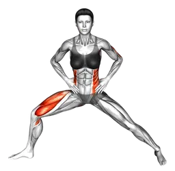 Posizione yoga dell'angolo laterale esteso