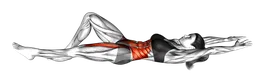 Sit-up a gambe flesse (braccia tese)